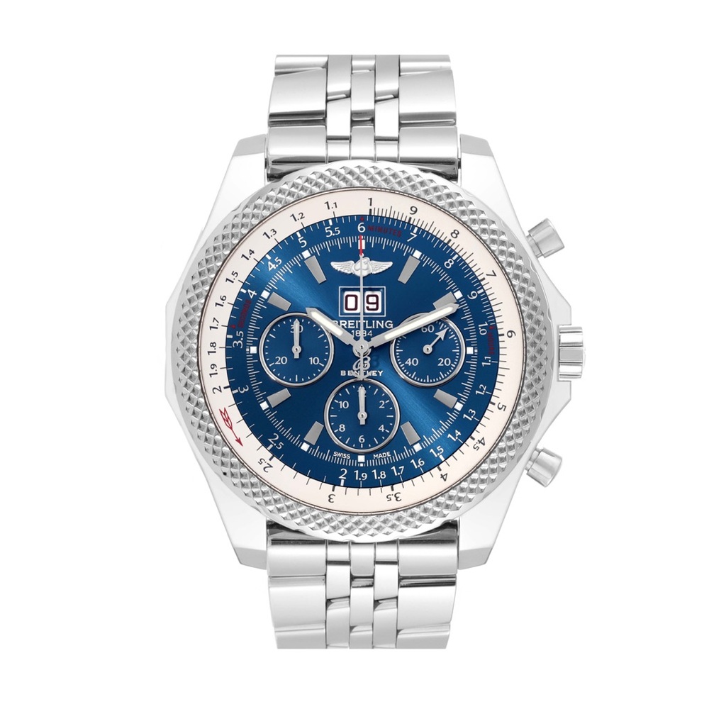 Breitling Bentley 6.75 Stainless Steel 48mm Chronograph  "Neptune Blue"